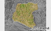Satellite Map of Luau, desaturated
