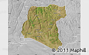 Satellite Map of Luau, lighten, desaturated