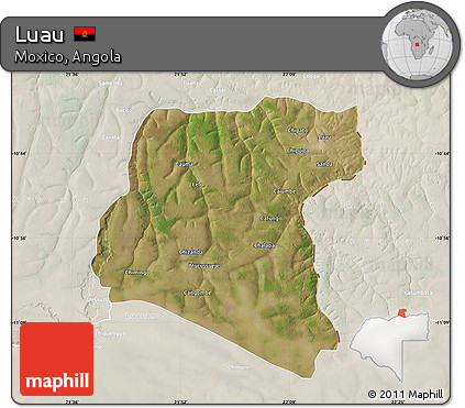 Satellite Map of Luau, lighten