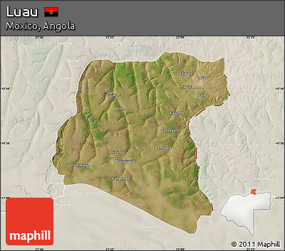 Satellite Map of Luau, lighten