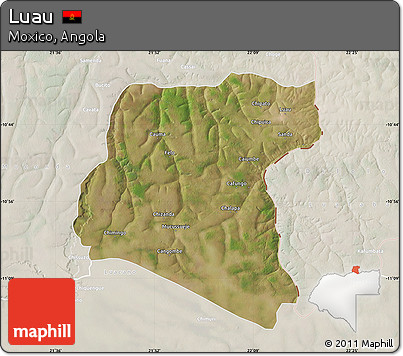 Satellite Map of Luau, lighten