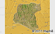 Satellite Map of Luau, physical outside