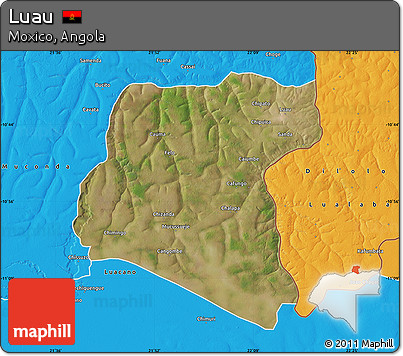 Satellite Map of Luau, political outside
