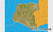 Satellite Map of Luau, political outside