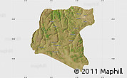 Satellite Map of Luau, single color outside