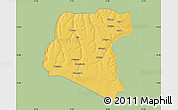 Savanna Style Map of Luau, single color outside