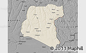Shaded Relief Map of Luau, darken, desaturated
