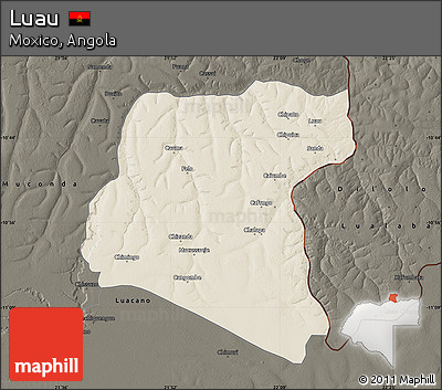 Shaded Relief Map of Luau, darken