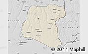 Shaded Relief Map of Luau, desaturated