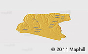 Physical Panoramic Map of Luau, cropped outside