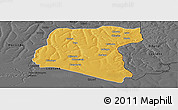 Physical Panoramic Map of Luau, darken, desaturated