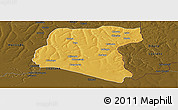 Physical Panoramic Map of Luau, darken