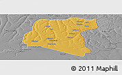 Physical Panoramic Map of Luau, desaturated