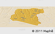 Physical Panoramic Map of Luau, lighten