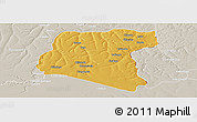 Physical Panoramic Map of Luau, lighten, semi-desaturated