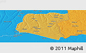 Physical Panoramic Map of Luau, political outside