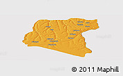 Political Panoramic Map of Luau, cropped outside
