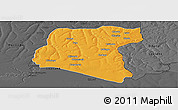Political Panoramic Map of Luau, darken, desaturated