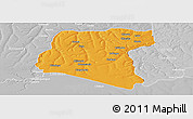 Political Panoramic Map of Luau, lighten, desaturated