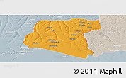 Political Panoramic Map of Luau, lighten, semi-desaturated