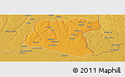 Political Panoramic Map of Luau, physical outside