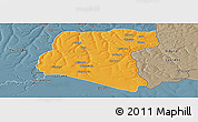 Political Panoramic Map of Luau, semi-desaturated