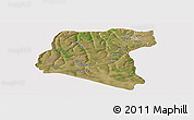 Satellite Panoramic Map of Luau, cropped outside