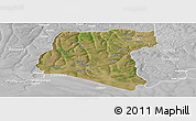 Satellite Panoramic Map of Luau, lighten, desaturated