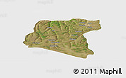 Satellite Panoramic Map of Luau, single color outside