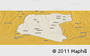 Shaded Relief Panoramic Map of Luau, physical outside
