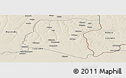 Shaded Relief Panoramic Map of Luau