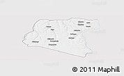 Silver Style Panoramic Map of Luau, single color outside