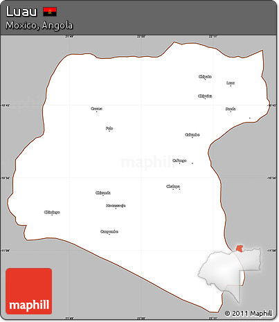 Gray Simple Map of Luau, cropped outside