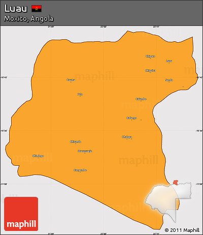 Political Simple Map of Luau, cropped outside