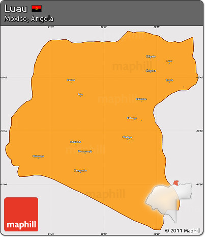 Political Simple Map of Luau, cropped outside