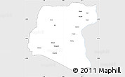 Silver Style Simple Map of Luau, single color outside