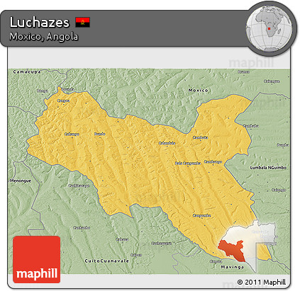 Savanna Style 3D Map of Luchazes