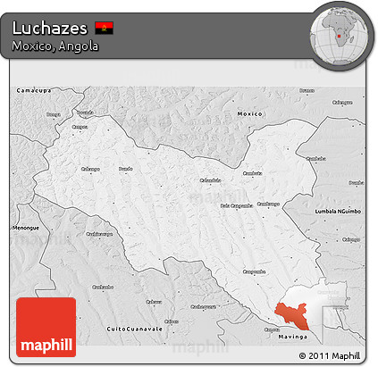 Silver Style 3D Map of Luchazes