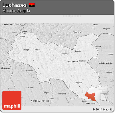 Silver Style 3D Map of Luchazes