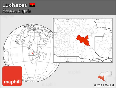Blank Location Map of Luchazes