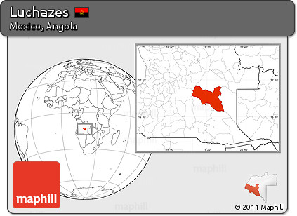Blank Location Map of Luchazes