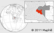 Blank Location Map of Luchazes, highlighted country, highlighted parent region