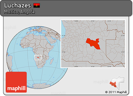 Gray Location Map of Luchazes