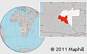 Gray Location Map of Luchazes, highlighted parent region