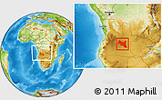 Physical Location Map of Luchazes, within the entire country