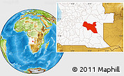 Physical Location Map of Luchazes, highlighted country