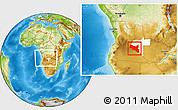 Physical Location Map of Luchazes, highlighted parent region, within the entire country