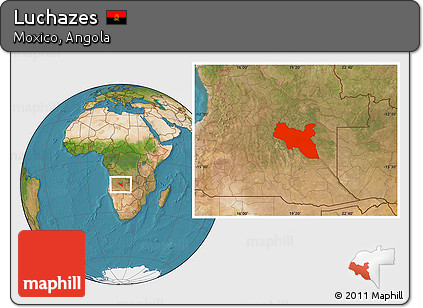Satellite Location Map of Luchazes