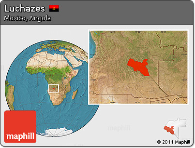 Satellite Location Map of Luchazes