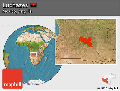 Satellite Location Map of Luchazes